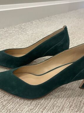 Nordstrom Teal Green Suede Pumps
